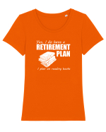 READING BOOKS Tricou mânecă scurtă guler larg fitted Damă Expresser