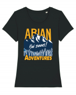 Arian Adventures - Hai suuus ! Tricou mânecă scurtă guler larg fitted Damă Expresser