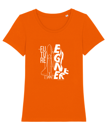 Viitor Inginer - Spaceship (alb) Bright Orange