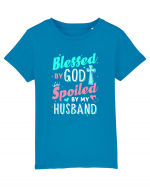 Blessed by God Spoiled by my husband Tricou mânecă scurtă  Copii Mini Creator
