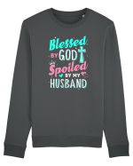 Blessed by God Spoiled by my husband Bluză mânecă lungă Unisex Rise