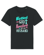 Blessed by God Spoiled by my husband Tricou mânecă scurtă Unisex Rocker