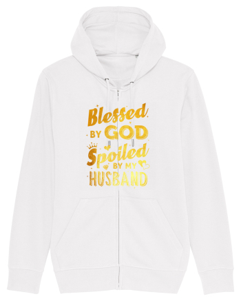 Blessed by God Spoiled by my Husband White