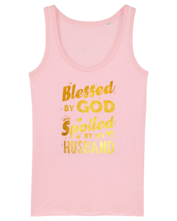 Blessed by God Spoiled by my Husband Cotton Pink