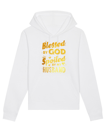 Blessed by God Spoiled by my Husband White
