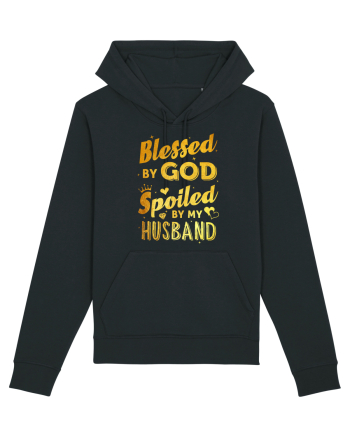 Blessed by God Spoiled by my Husband Black