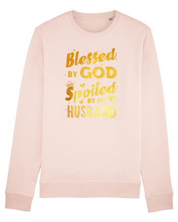 Blessed by God Spoiled by my Husband Candy Pink