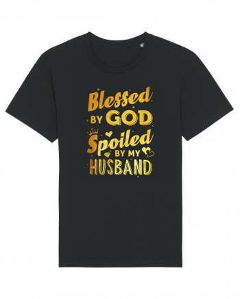 Blessed by God Spoiled by my Husband Tricou mânecă scurtă Unisex Rocker