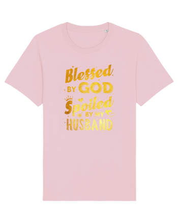Blessed by God Spoiled by my Husband Cotton Pink