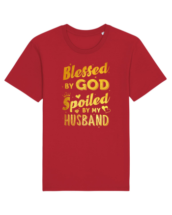 Blessed by God Spoiled by my Husband Red