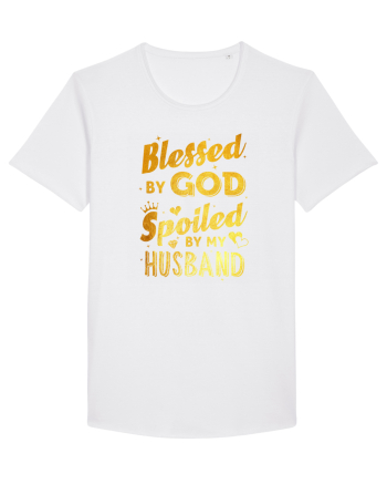 Blessed by God Spoiled by my Husband White