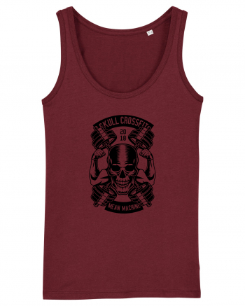 Skull Crossfit Gym Black Burgundy