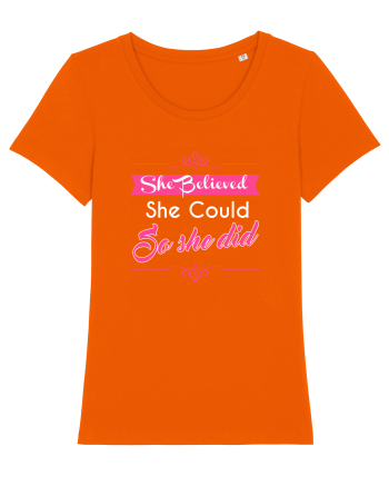 SHE BELIEVED Bright Orange