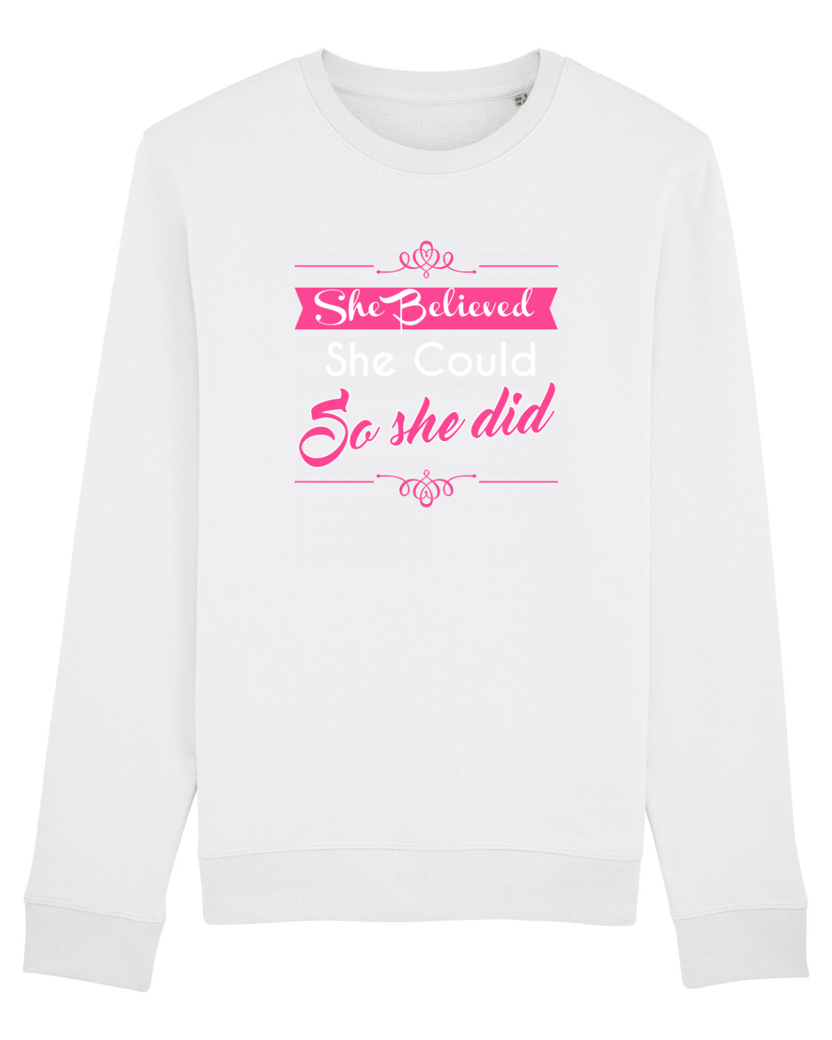 Bluză mânecă lungă Unisex Rise White