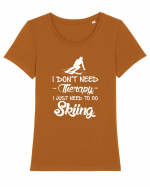 SKIING Tricou mânecă scurtă guler larg fitted Damă Expresser