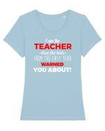 TEACHER Tricou mânecă scurtă guler larg fitted Damă Expresser