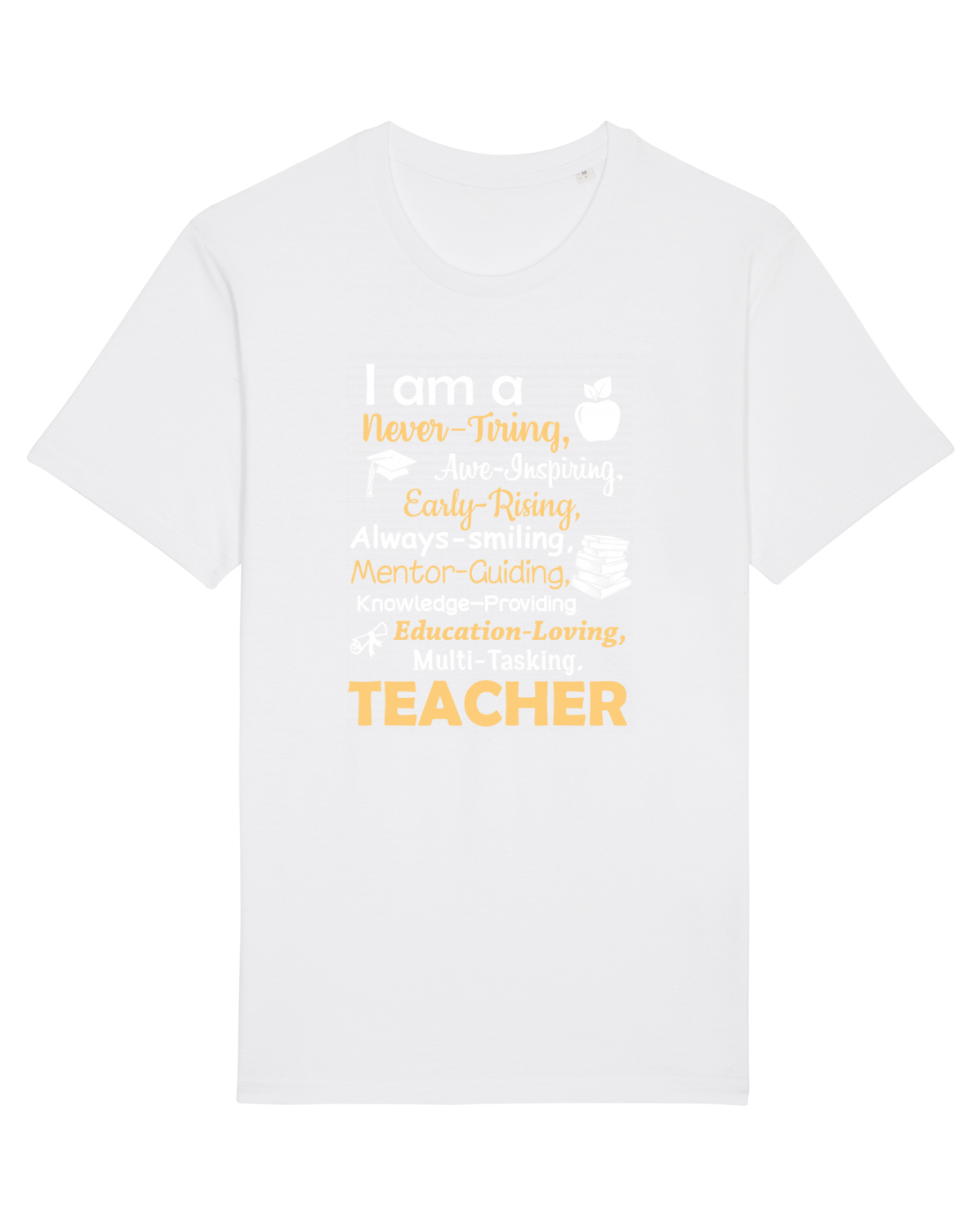 Tricou mânecă scurtă Unisex Rocker White