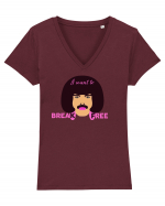 I Want To Break Free Tricou mânecă scurtă guler V Damă Evoker