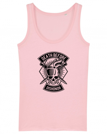 Skull Heart Black Cotton Pink