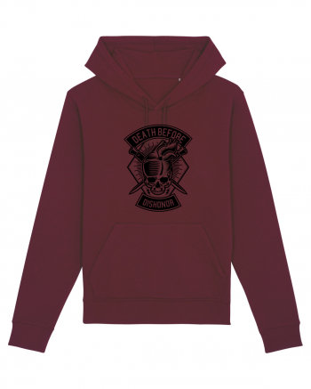 Skull Heart Black Burgundy