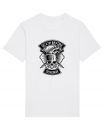 Skull Heart Black Tricou mânecă scurtă Unisex Rocker