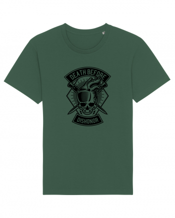 Skull Heart Black Bottle Green