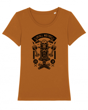 Skeleton Motorcycle Black Roasted Orange