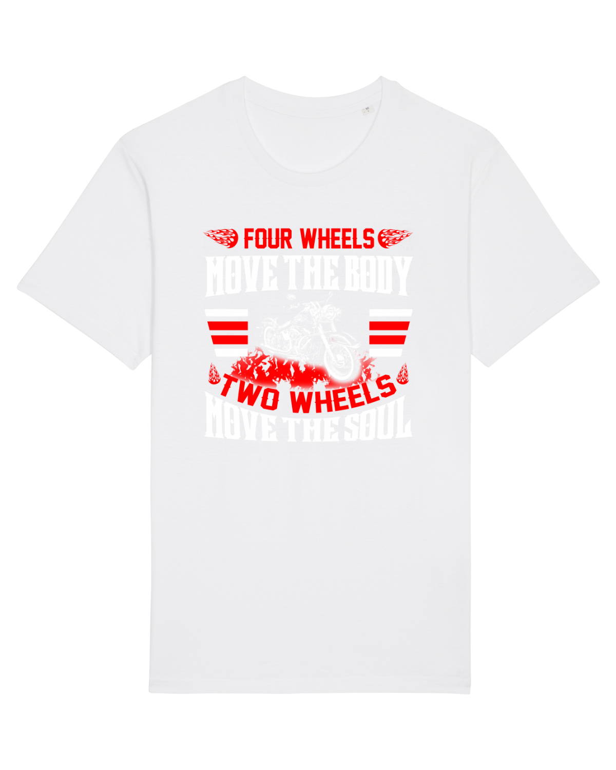 Tricou mânecă scurtă Unisex Rocker White