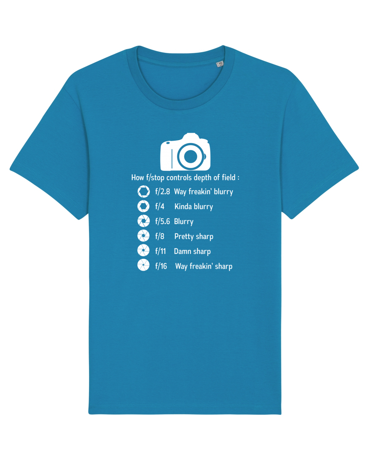 Tricou mânecă scurtă Unisex Rocker Azur