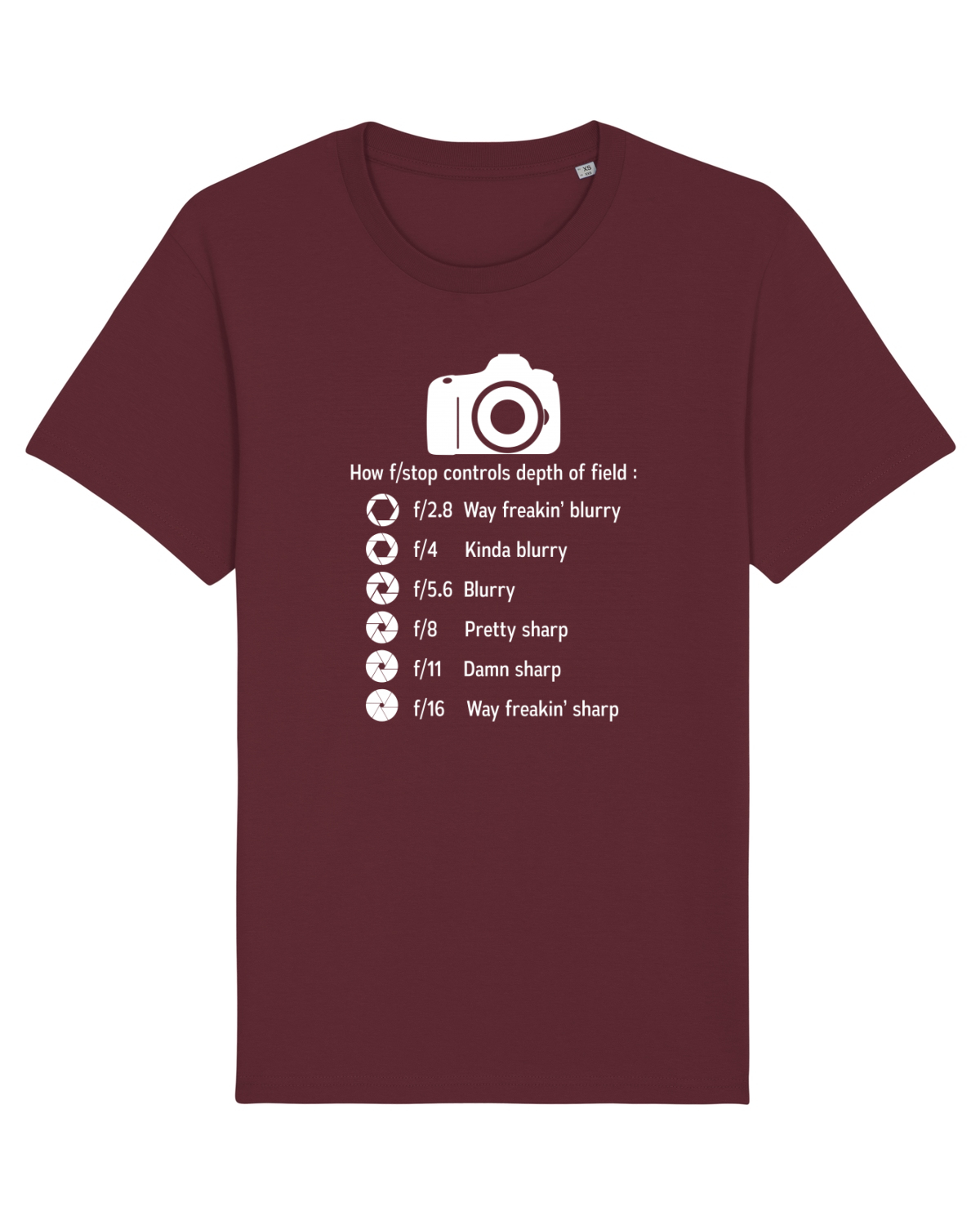Tricou mânecă scurtă Unisex Rocker Burgundy
