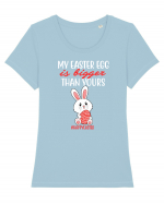 EASTER EGG Tricou mânecă scurtă guler larg fitted Damă Expresser