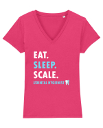 DENTAL HYGIENIST Tricou mânecă scurtă guler V Damă Evoker