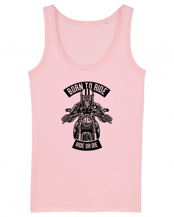 Born to Ride Skeleton Black Cotton Pink