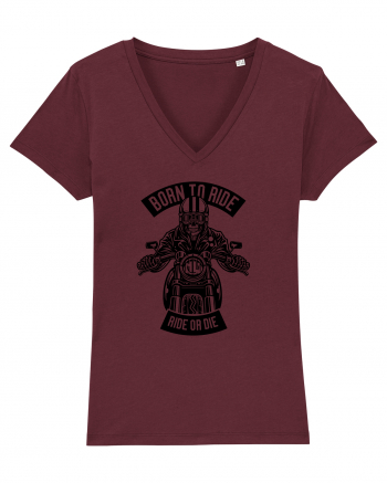 Born to Ride Skeleton Black Burgundy