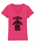 Born to Ride Skeleton Black Tricou mânecă scurtă guler V Damă Evoker