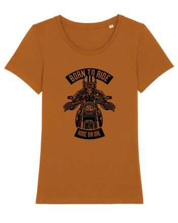 Born to Ride Skeleton Black Roasted Orange