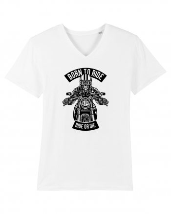 Born to Ride Skeleton Black White