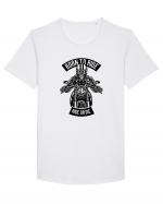 Born to Ride Skeleton Black Tricou mânecă scurtă guler larg Bărbat Skater