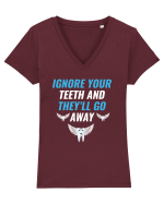 TEETH Tricou mânecă scurtă guler V Damă Evoker