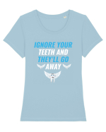 TEETH Tricou mânecă scurtă guler larg fitted Damă Expresser