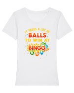 BINGO Tricou mânecă scurtă guler larg fitted Damă Expresser