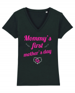 MOMMY Tricou mânecă scurtă guler V Damă Evoker