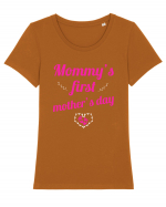 MOMMY Tricou mânecă scurtă guler larg fitted Damă Expresser