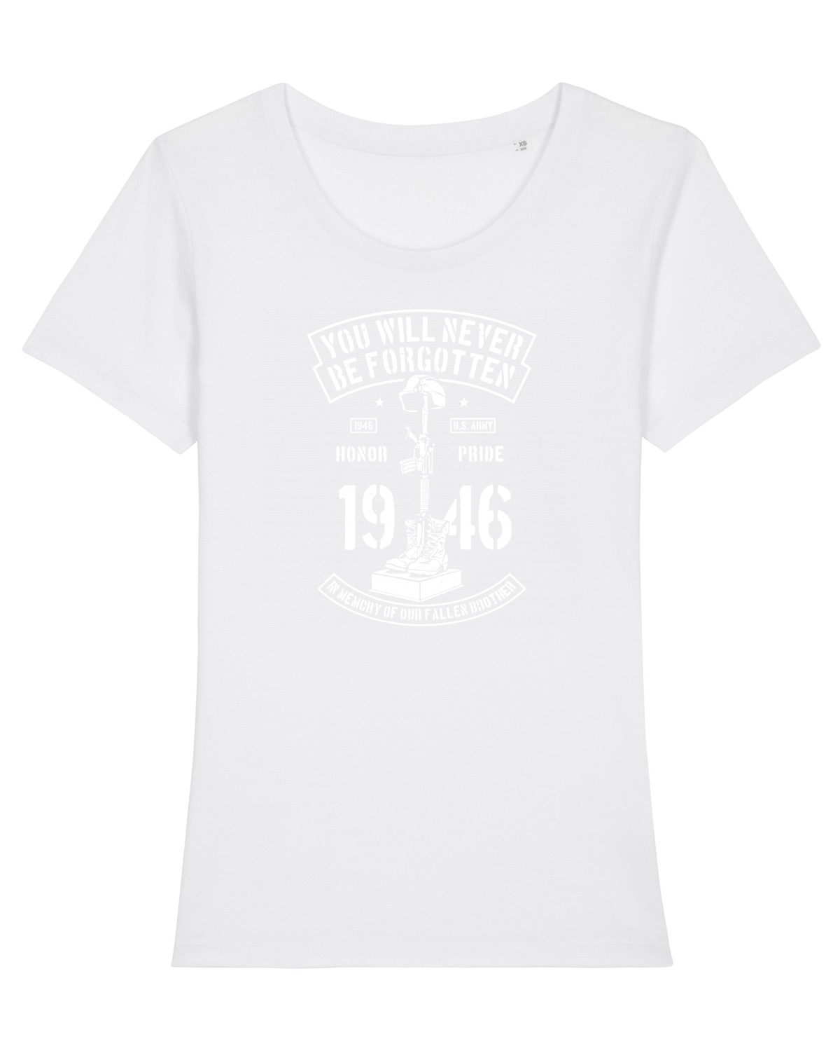 Tricou mânecă scurtă guler larg fitted Damă Expresser White