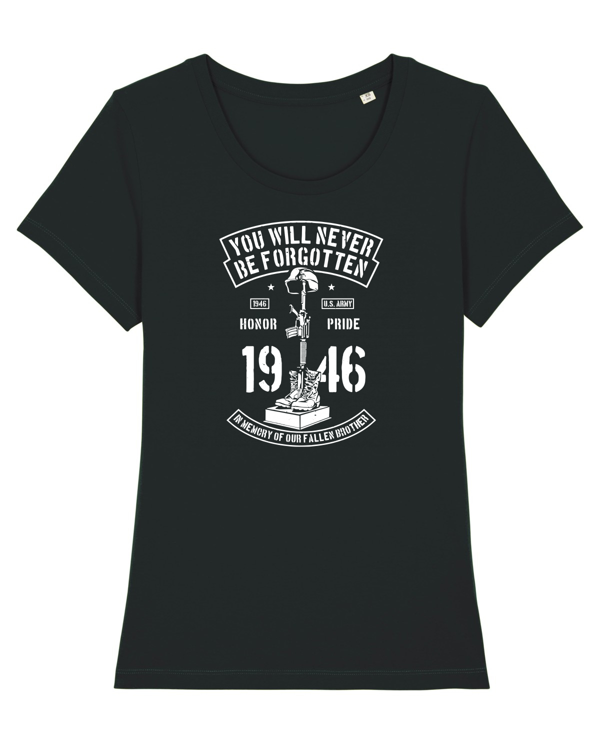Tricou mânecă scurtă guler larg fitted Damă Expresser Black