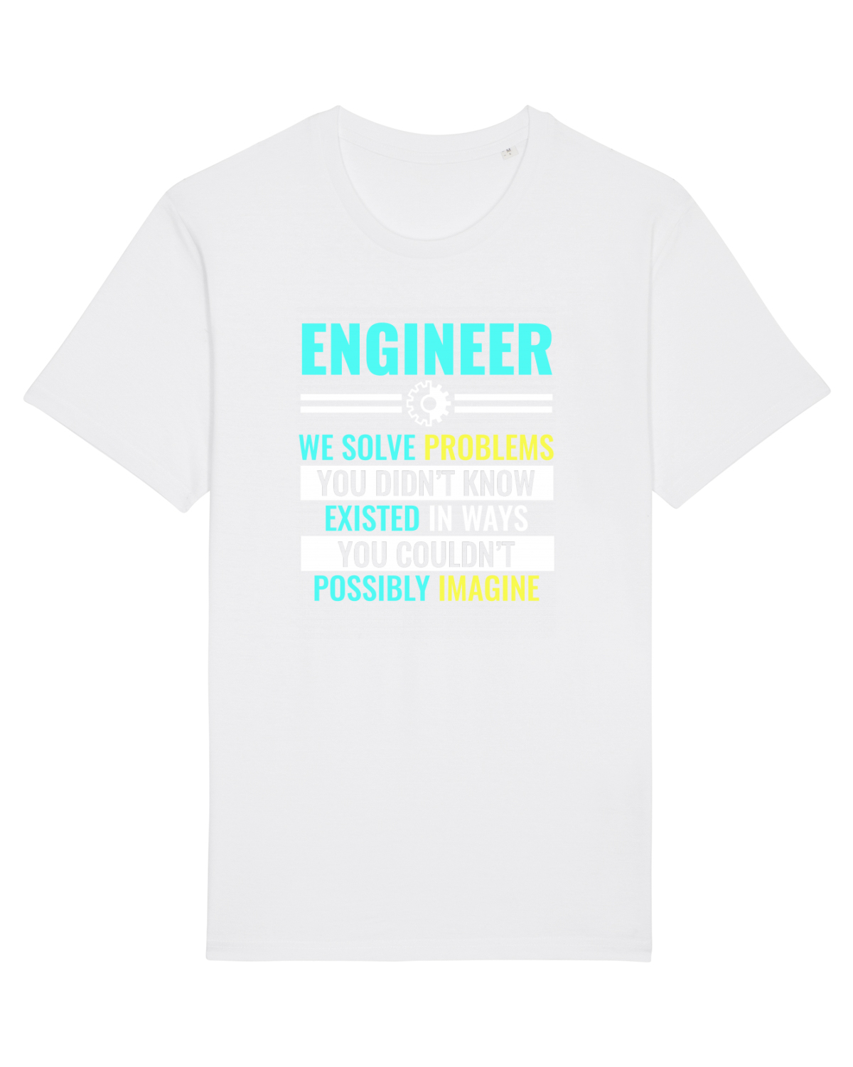 Tricou mânecă scurtă Unisex Rocker White