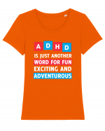 ADHD Tricou mânecă scurtă guler larg fitted Damă Expresser