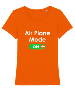 AIR PLANE MODE ON Tricou mânecă scurtă guler larg fitted Damă Expresser