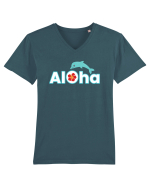 ALOHA Tricou mânecă scurtă guler V Bărbat Presenter