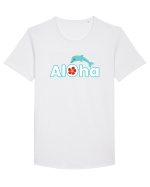 ALOHA Tricou mânecă scurtă guler larg Bărbat Skater